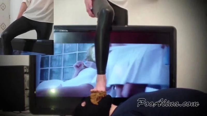 Alina shitting in mouth of the toilet slave sitting on the TV with Poo Alina - 1280x720 [2024] (Bunny Hustler)